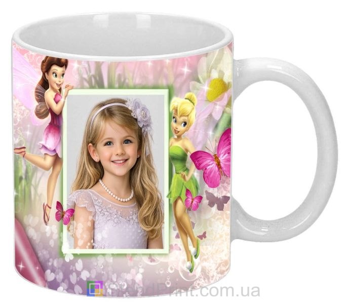 Дитяча чашка з фото принцеса феї та квіти