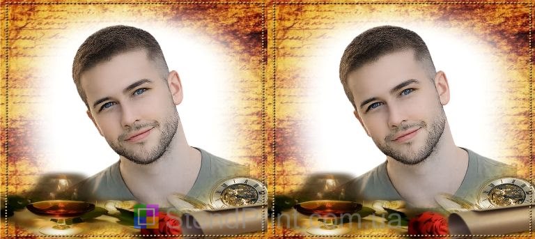 Чашка з фото на подарунок чоловіку в ретро стилі