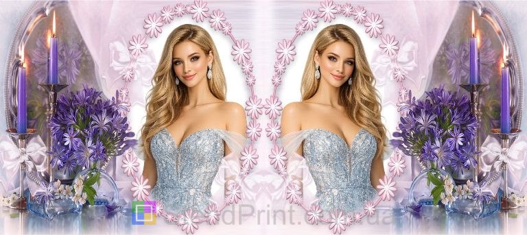 Чашка с фото цветы свечи весенний дизайн заказать