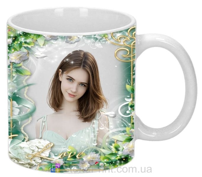 Квіткова кружка з фото — ніжний подарунок для закоханої