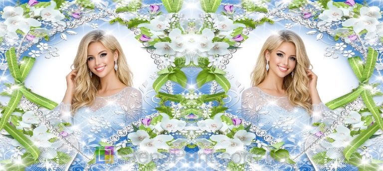 Чашка з фото весняні квіти вуаль ніжний дизайн замовити