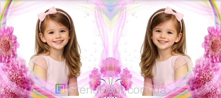 Чашка з фото хризантеми та вуаль зі своїм фото замовити