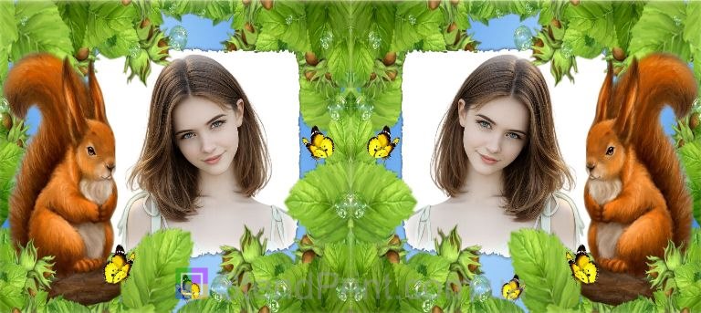 Чашка с фото белочка фундук лесной дизайн заказать