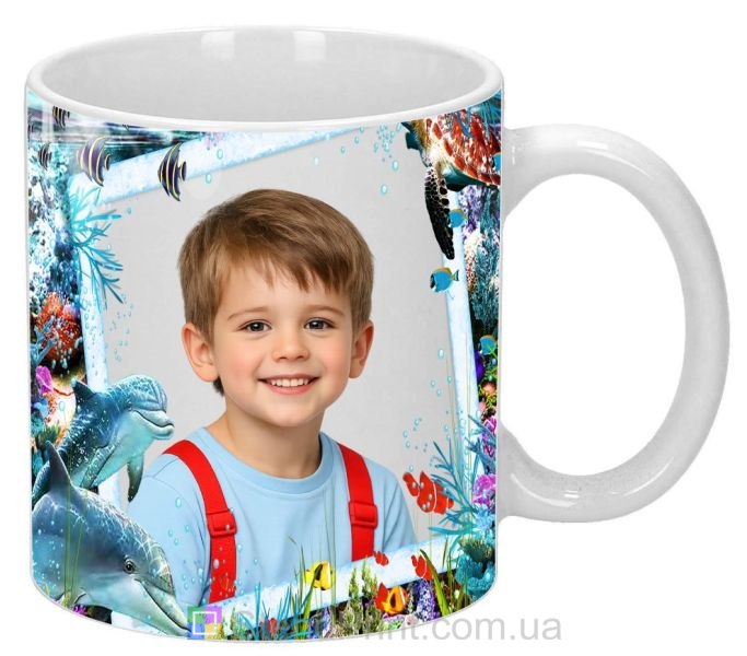 Кружка з фото підводне царство, морська тематика — замовити