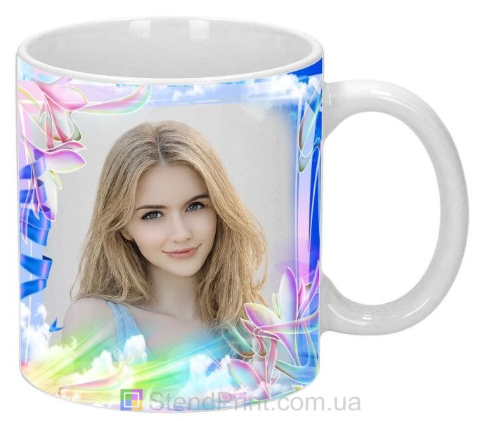 Кружка з фото незвичайні квіти зі своїм фото замовити