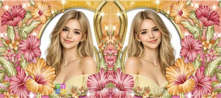 Чашка з фото для дівчини з тропічними квітами красивий подарунок замовити