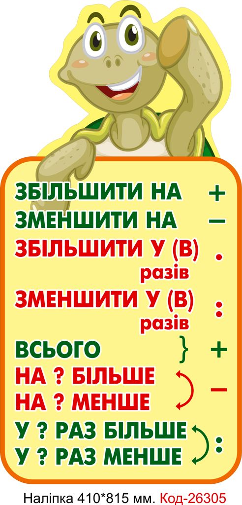 Комплект наліпок самоклеючих наклейок для початкового класу Код-26303