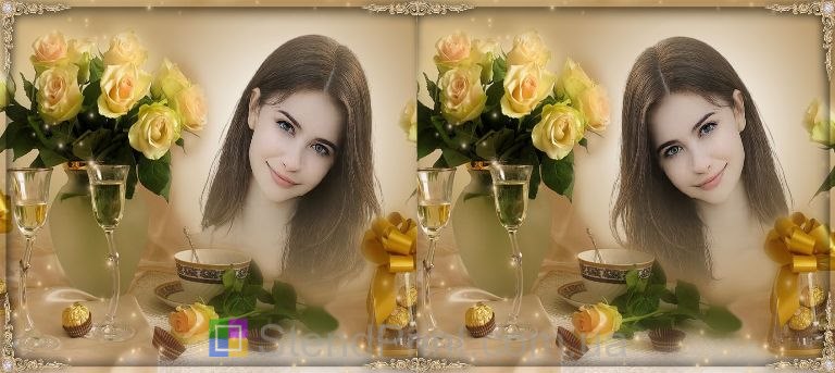 Кружка с фото и розами — романтический подарок любимой