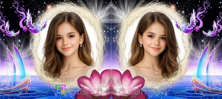 Кружка з фото для дівчинки — казковий дизайн із корабликом, замовити