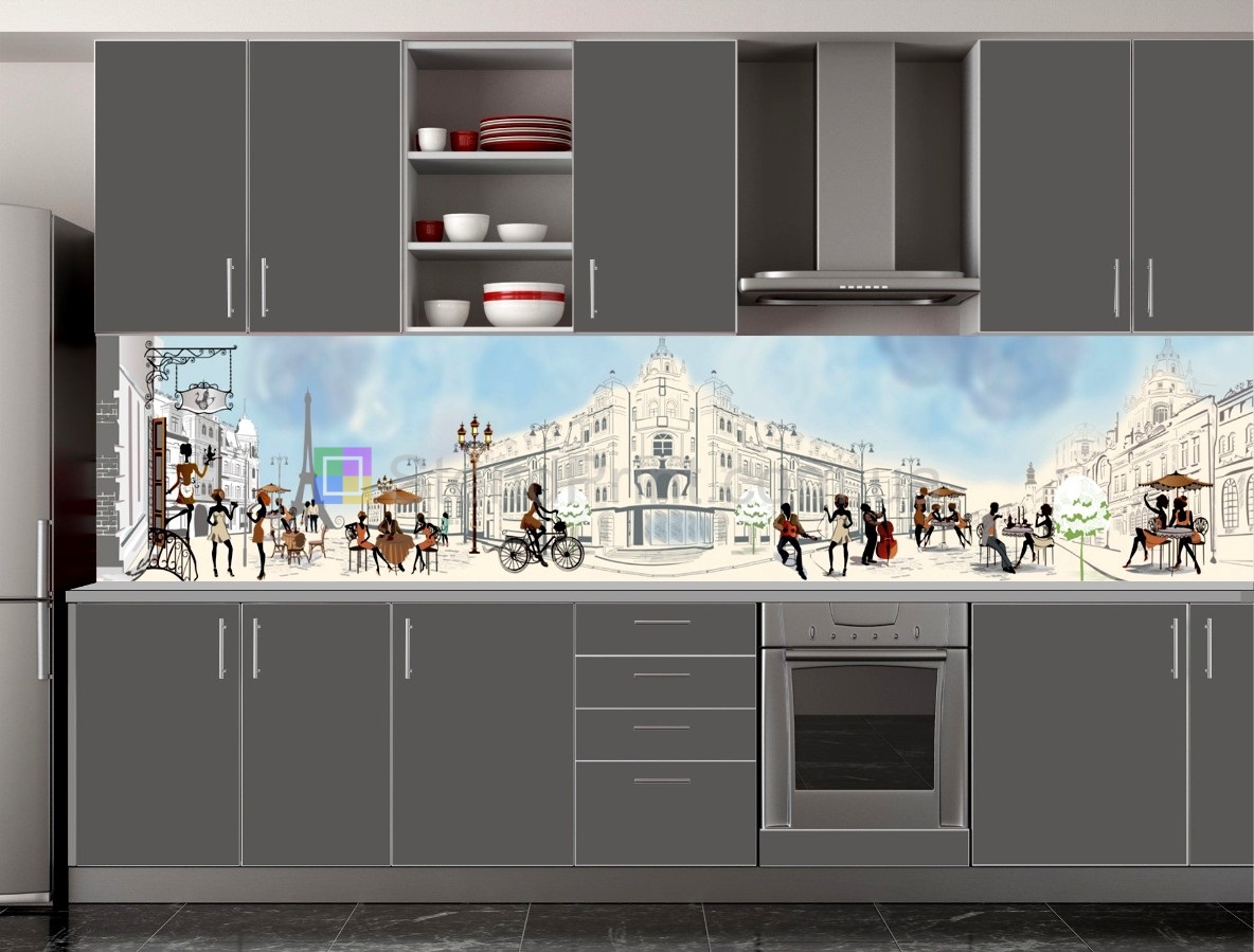 Кухонные фартуки на стену