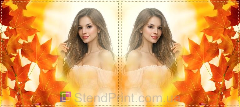 Кружка з фото осінь кленове листя та сонячні промені персональний друк купити онлайн