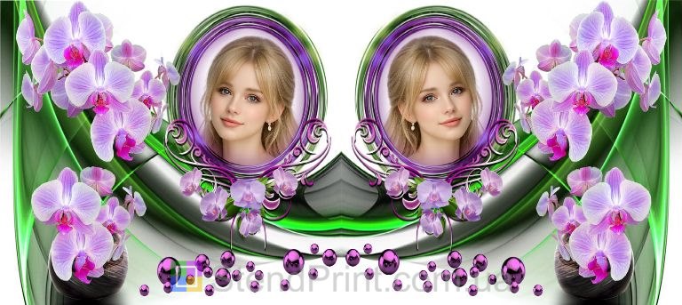 Чашка с фото для девушки подарок с орхидеями печать фото на кружке заказать