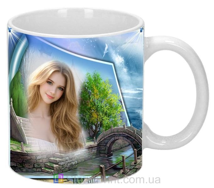 Кружка с фото на фоне природы персональный подарок заказать