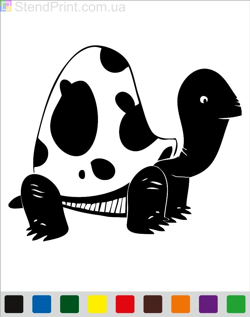 Наклейка вінілова (Черепашка) Код-22919