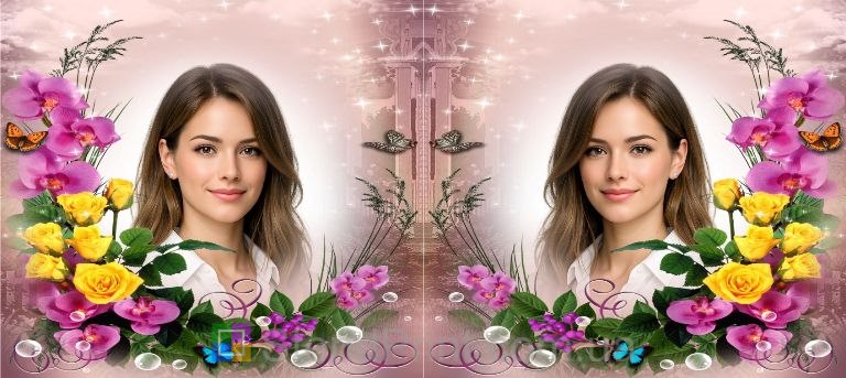 Чашка з фото для дівчини ніжний подарунок кружка з орхідеями замовити