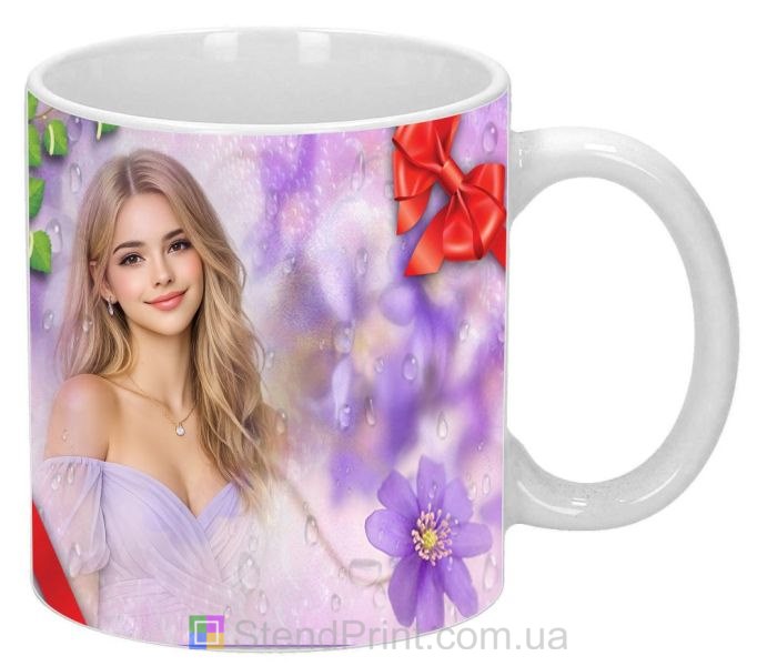 Чашка з фото весняні квіти замовити