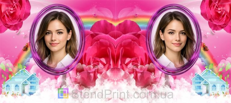 Чашка з фото для дівчини з трояндами романтичний подарунок замовити