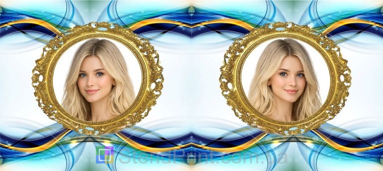 Чашка с фото для девушки с золотой рамкой стильный подарок заказать