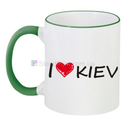 Чашка двоколірна i love kiev