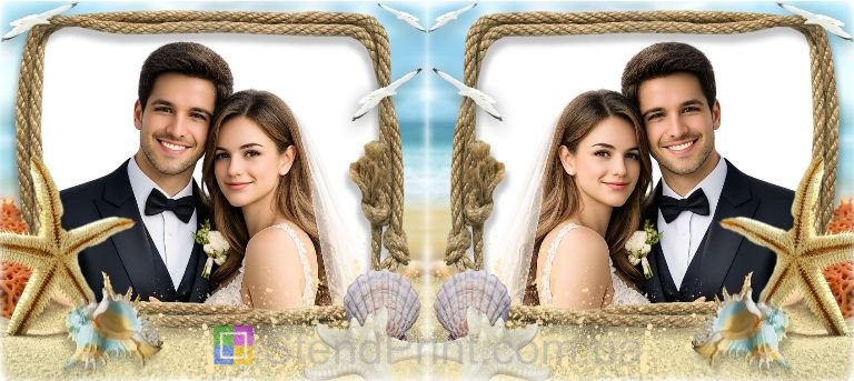 Чашка с фото песчаное побережье ракушки морская звезда заказать