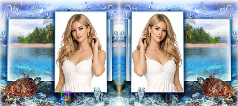 Кружка с фото море черепаха морские обитатели заказать