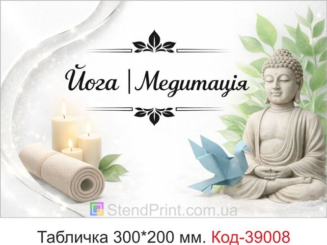 Табличка Йога | Медитація для студії йоги замовити