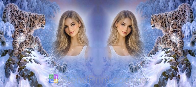 Кружка с фото зимний эффект с ирбисами персональная печать фото на кружке заказать онлайн