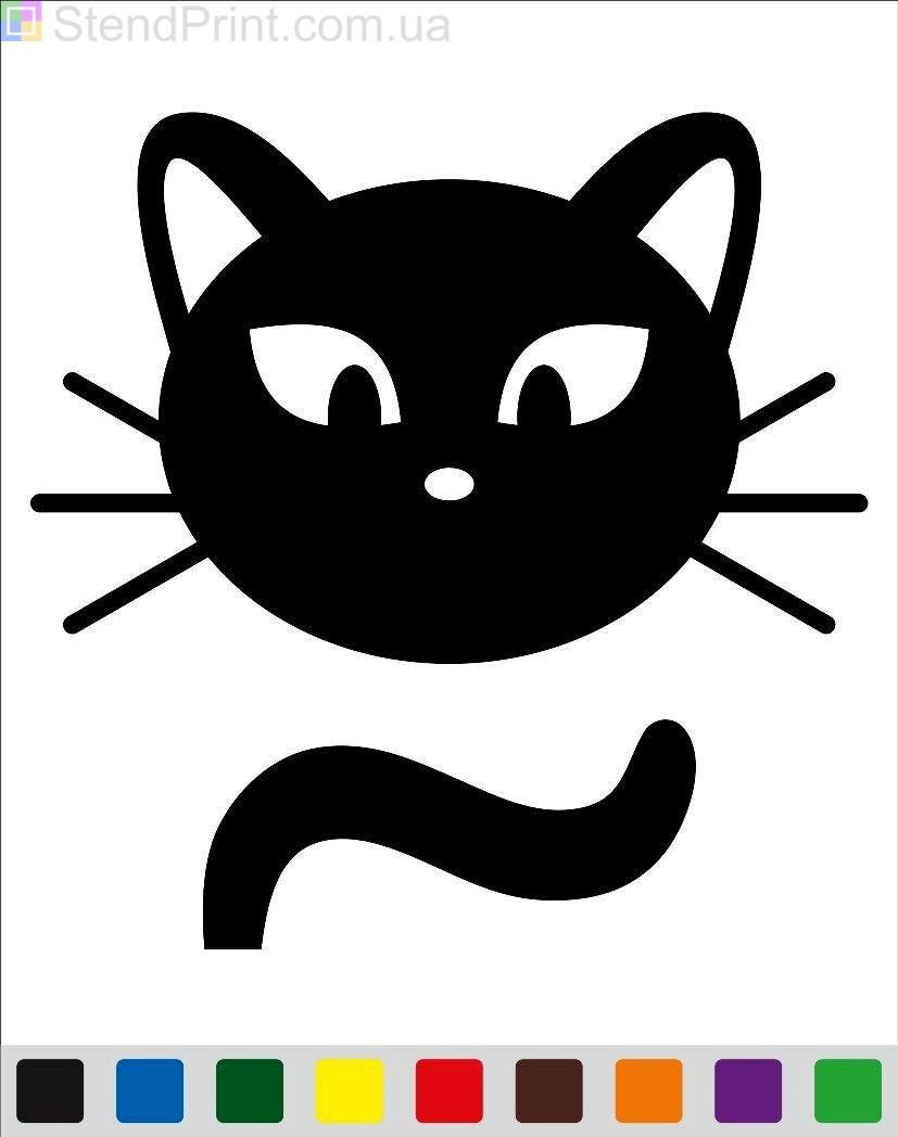 Наклейка вінілова на розетку (Кітті Кіт) Код-25077