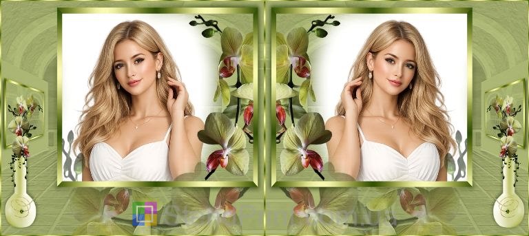 Чашка з фото орхідеї архітектурний фон стильний подарунок замовити