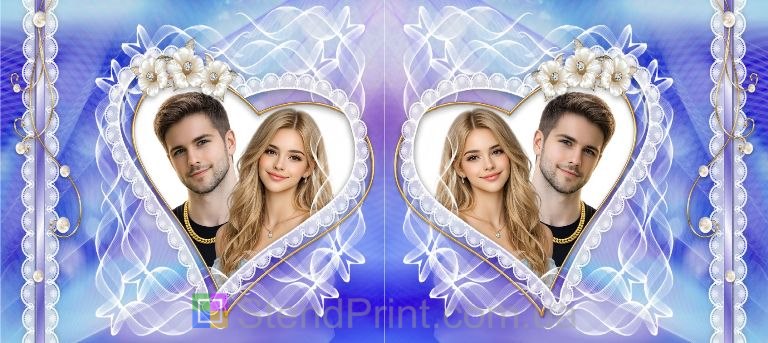 Парне горнятко з фото в серці романтичний подарунок для двох замовити