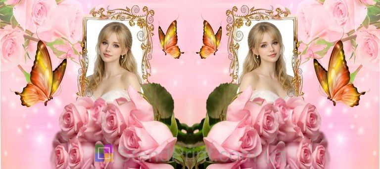 Кружка з фото для дівчини романтичний подарунок кружка з метеликами замовити