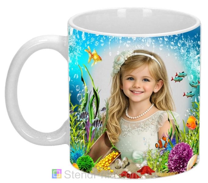Дитяча чашка з фото підводний світ і морські мешканці