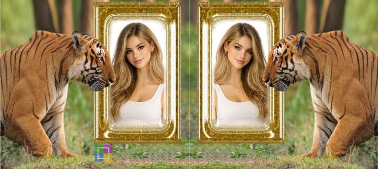 Кружка с фото для девушки с тигром стильный подарок заказать онлайн