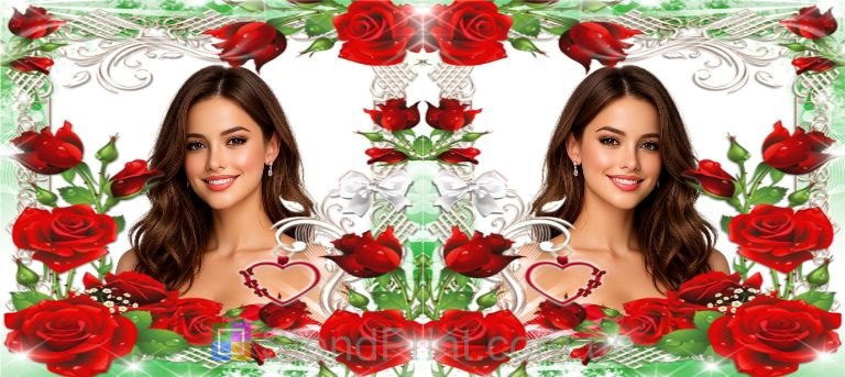 Фотокружка з червоними трояндами та серцем подарунок коханій на 14 февраля