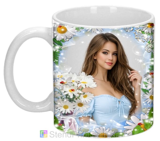 Чашка з фото ромашки та сонечка зі своїм фото замовити