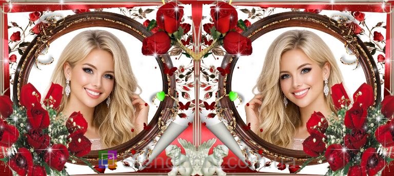 Горнятко з фото для коханої з червоними трояндами класичний романтичний подарунок замовити