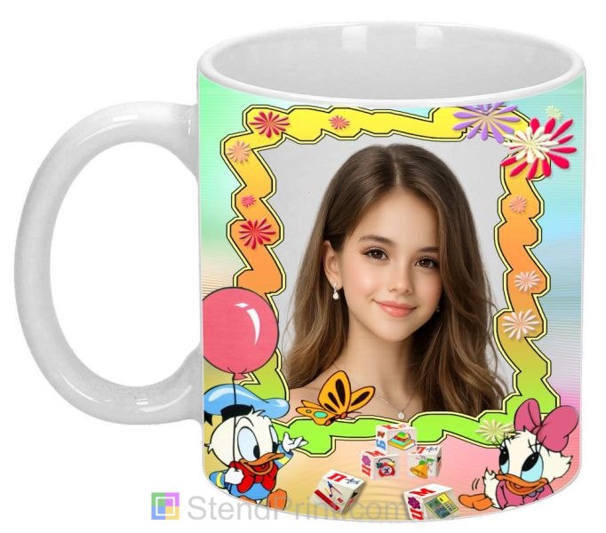 Дитяча кружка з фото для дівчинки з мультяшними героями замовити