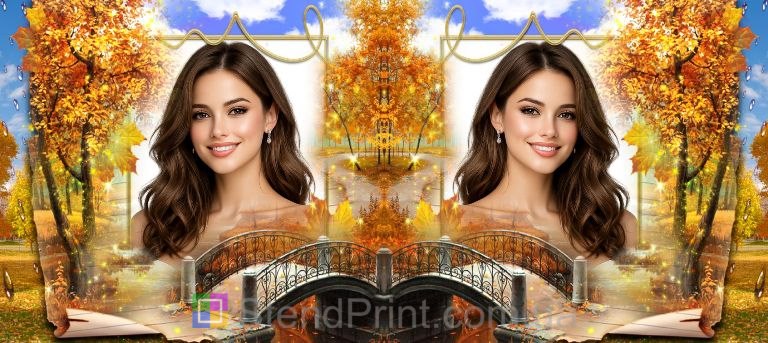 Кружка з фото осінній парк — подарунок для дівчини або подруги