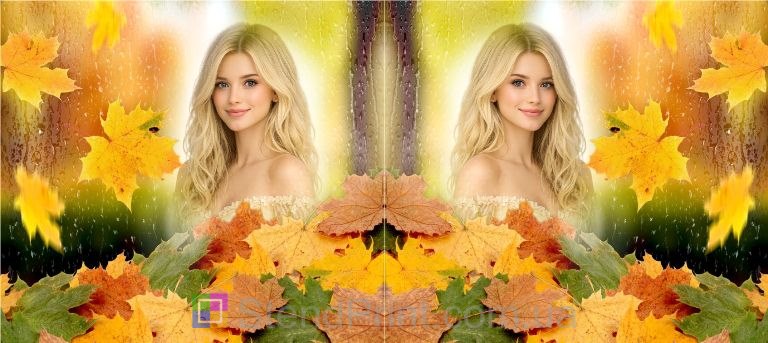 Чашка з фото кленове листя осінь замовити