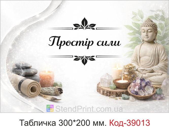 Вывеска Пространство силы для студии йоги купить