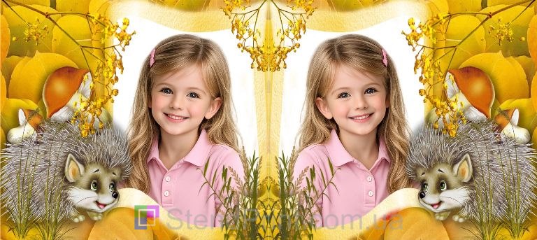 Кружка з фото для дівчинки осіння кружка з їжачком замовити