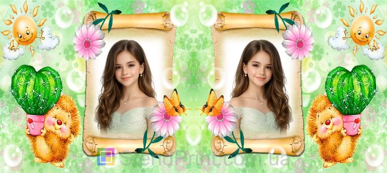 Чашка з фото для дівчинки мила дитяча кружка з їжачком замовити