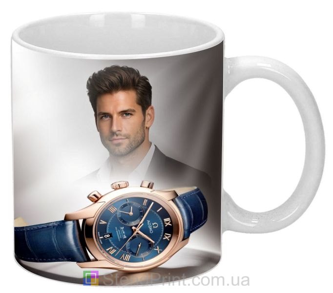 Чашка с фото на подарок мужчине с коллекционными часами