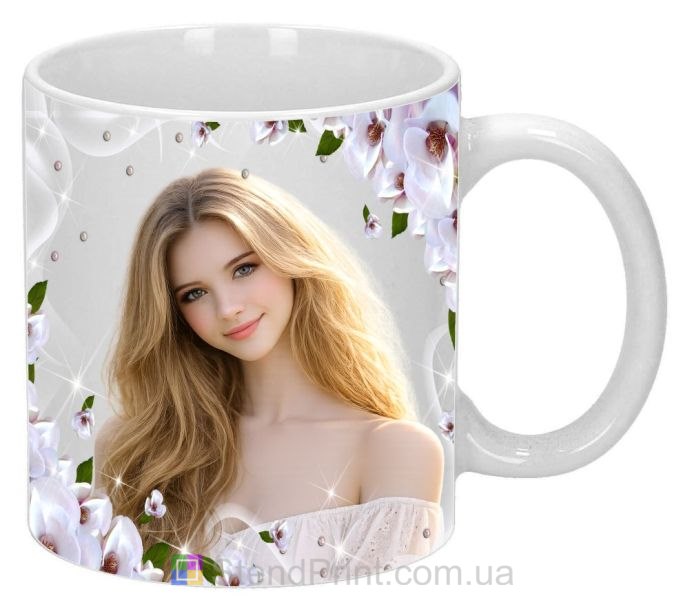 Кружка з фото квіти зі своїм фото фотодрук замовити