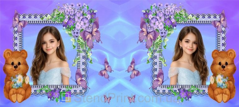 Чашка з фото для дівчинки ніжна чашка з ведмедиком замовити