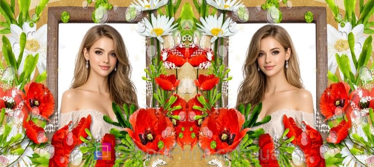 Кружка з фото з маками та ромашками для коханої оригінальний подарунок