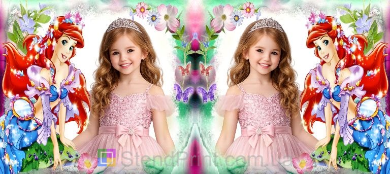 Дитяча кружка з фото морська русалонька для дівчаток