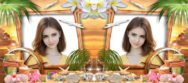 Кружка з фото морський захід сонця, мушлі — замовити