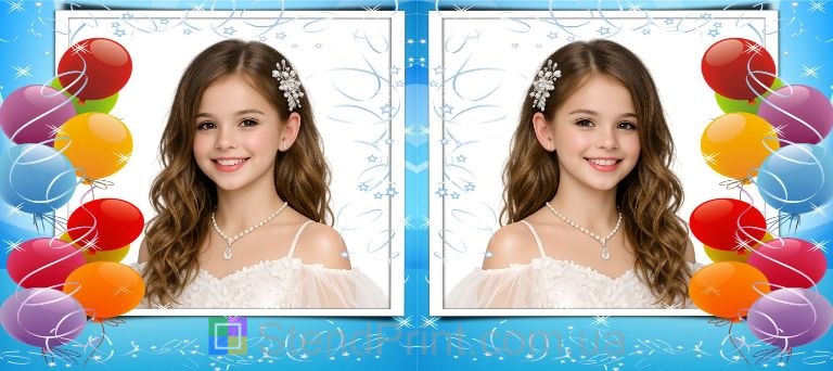 Кружка с фото для девочки подарок на день рождения с шариками