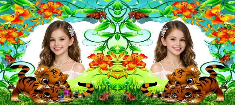 Кружка з фото для дівчинки з тигренятами — дитячий подарунок, замовити